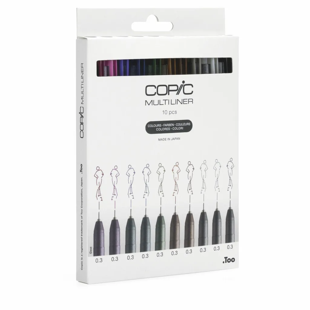 Copic Multiliner 0,3 mm : Fini les Bavures avec ce Set de 10 Feutres