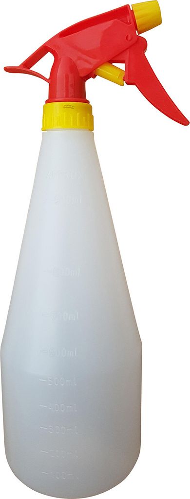 Vielseitiger Sprühflasche 1000ml für Pflanzen & Reinigung – Robustes Sprühgerät rot/gelb
