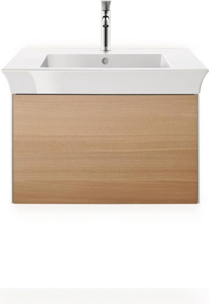 Duravit White Tulip, Waschtischunterbau wandhängend, Breite 684 x Tiefe 458mm, mit 1x Auszug, mit Tip-on Technik, WT42410H536