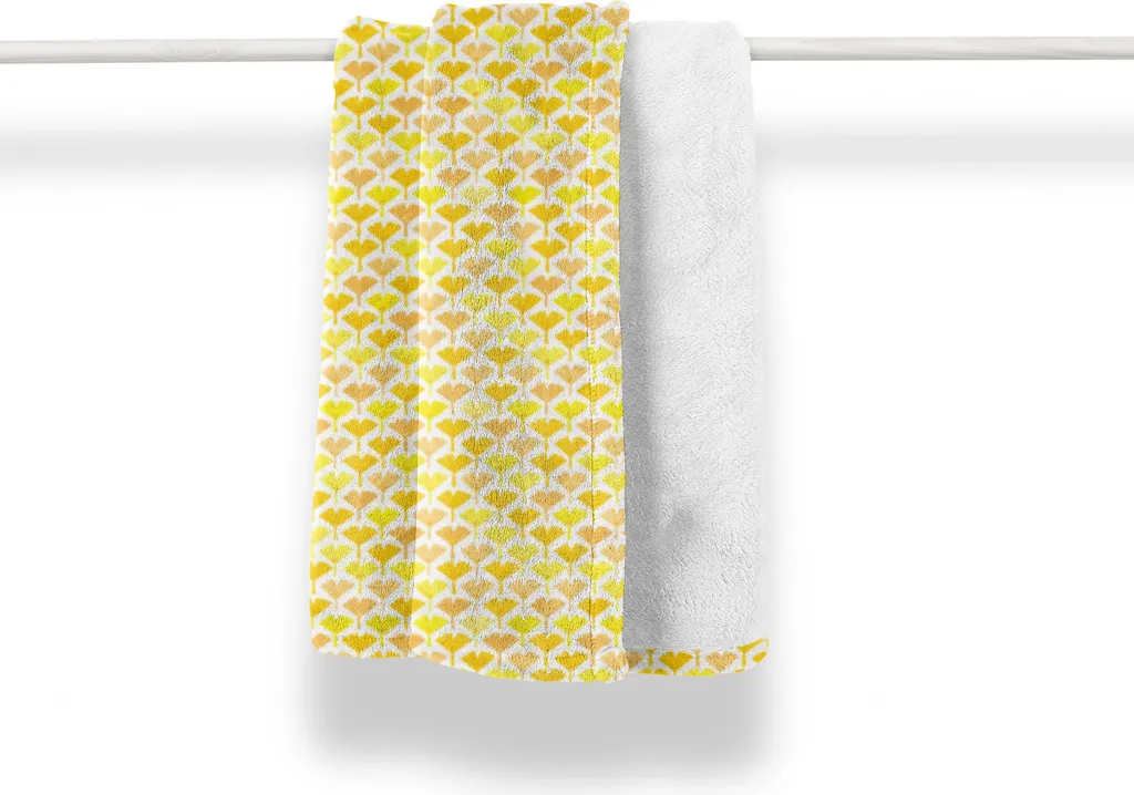 Plaid Abakuhaus Foglie Ginkgo Giallo 125x175 | Coperta Design Pile