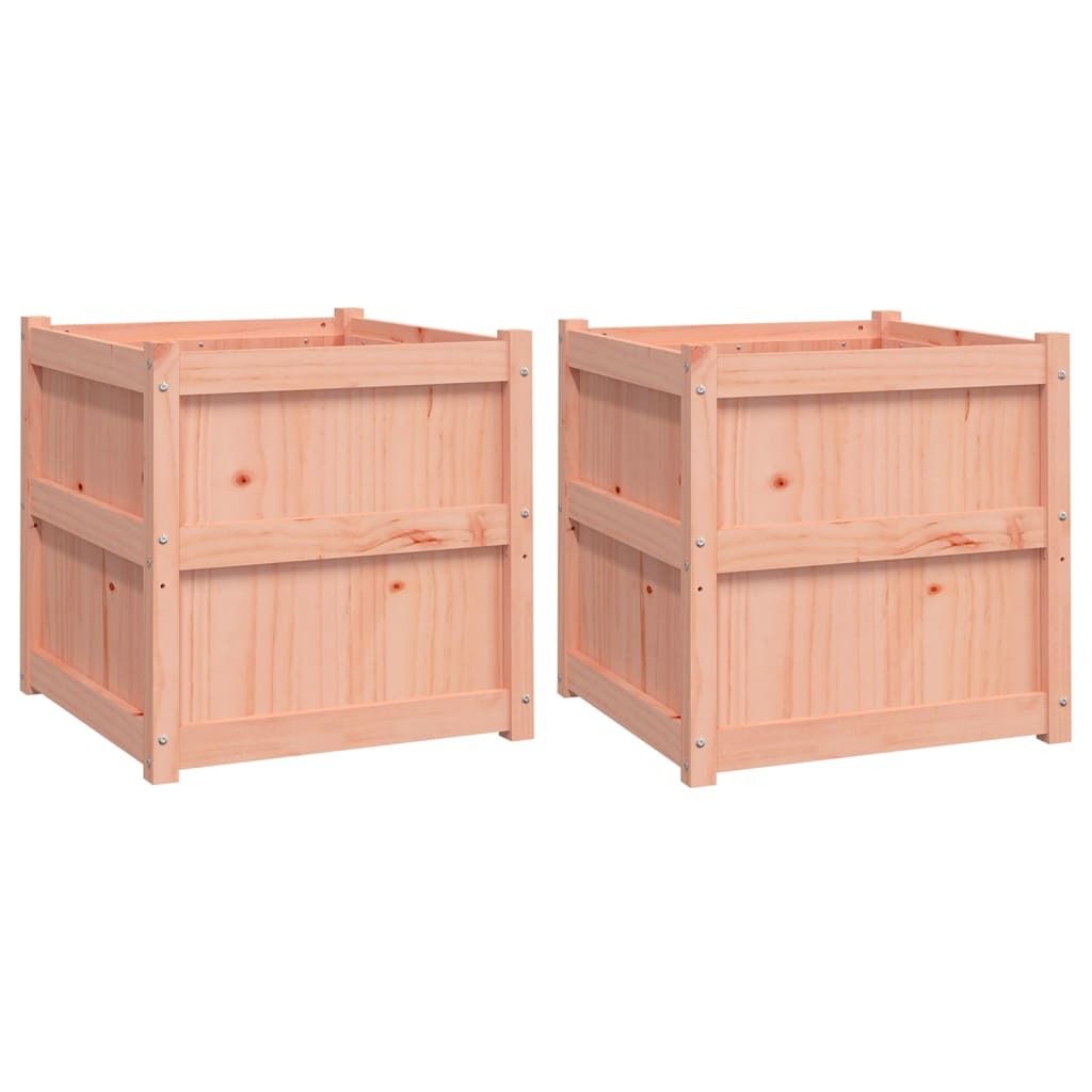 vidaXL Bac à plantes 2 pcs. Bois massif Douglas Image du produit 