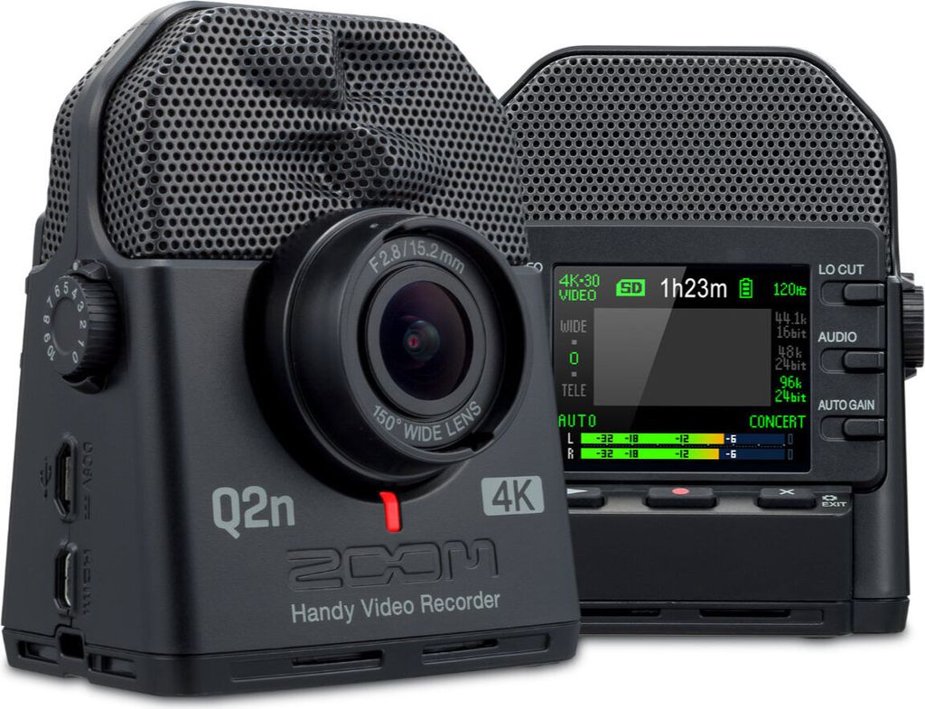 Zoom Q2n-4K Audio Video Recorder Kamera für Musikanten Schwarz