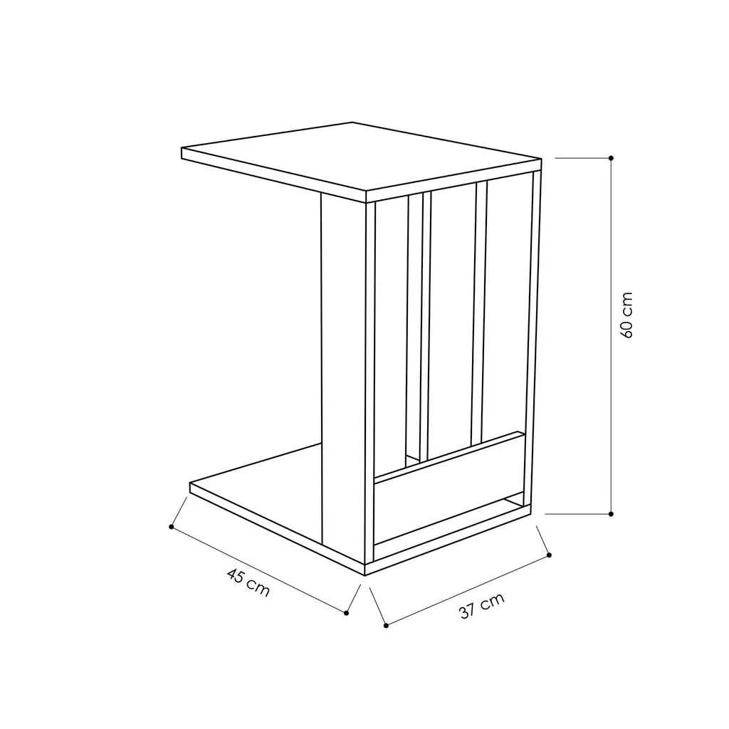Table Basse de Salon Blanche Rectangulaire Skye Decor 60 cm de Large