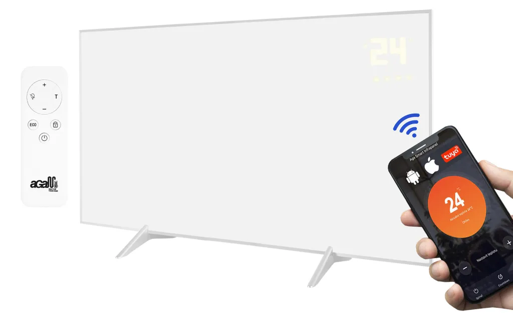 Panneau Infrarouge Aga Smart 980W 120x80 cm Chauffage Mural Connecté