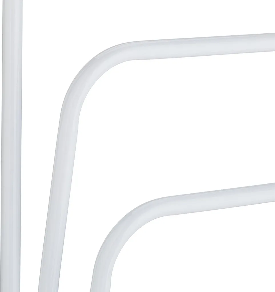 Porte-serviettes sur pied design blanc en acier laqué avec socle stable
