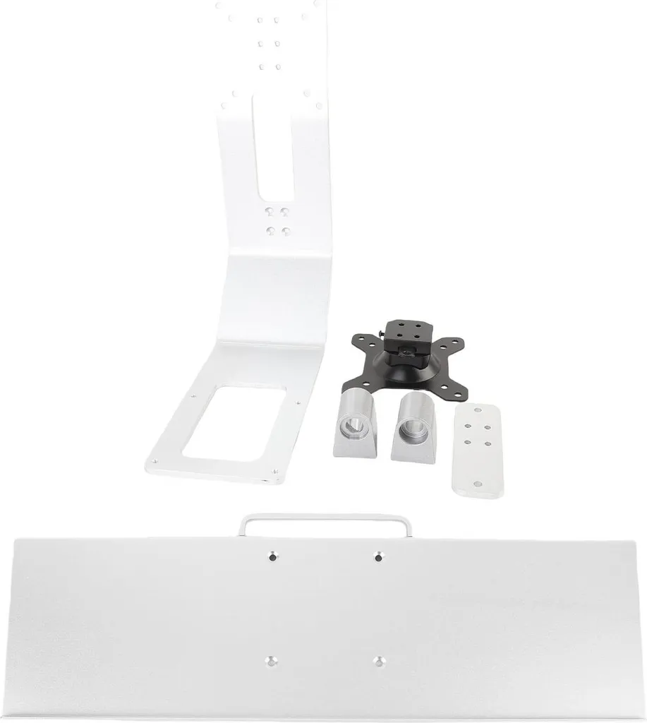 Support d'ordinateur aluminium gris sidéral avec socle écran et clavier