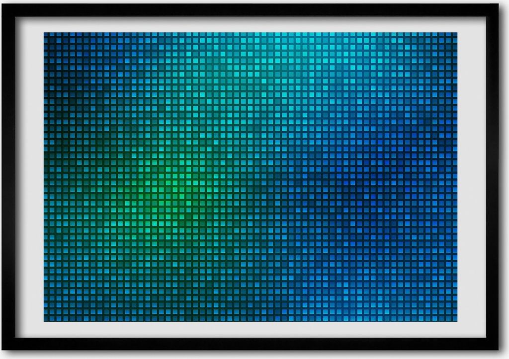 Bild - Bilder - Bilderrahmen - 70 cm x 50 cm - MDF-Rahmen, Wandkunst abstrakt