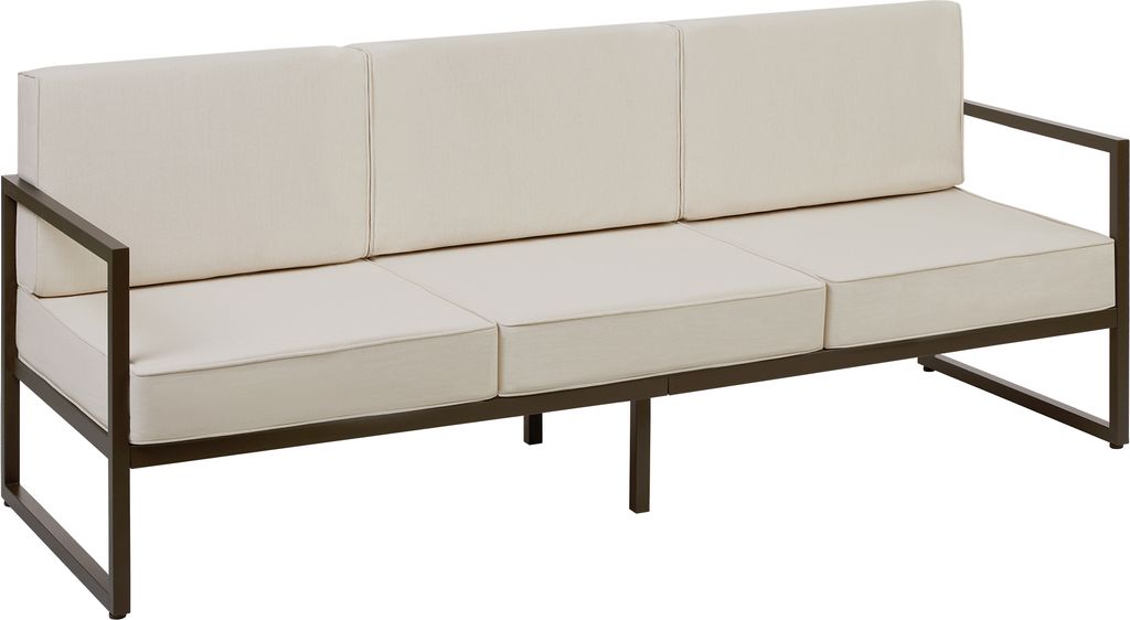 Canapé de jardin COMOSA 3 places - marron/beige Image du produit 