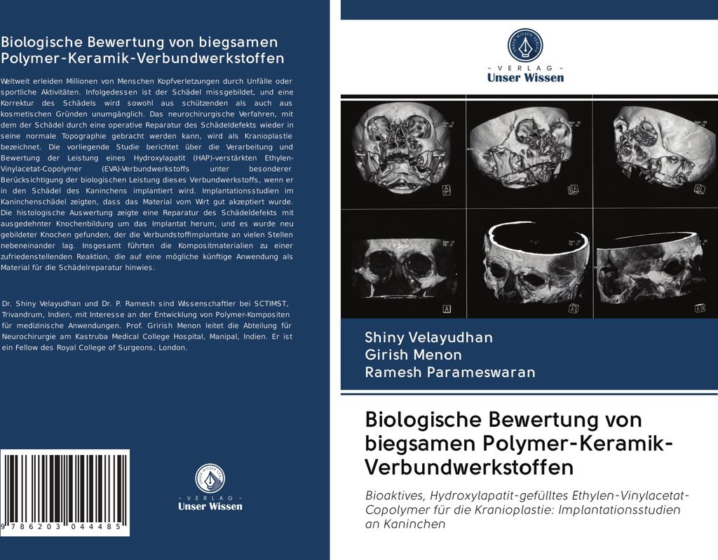 Biologische Bewertung von biegsamen Polymer-Keramik-Verbundwerkstoffen