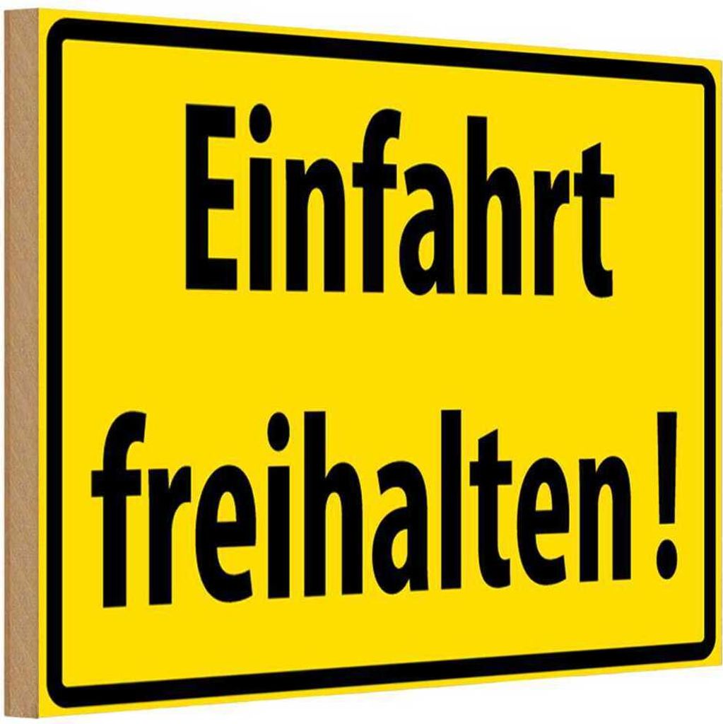 vianmo Holzschild 20x30 cm Einfahrt freihalten Warnschild Hinweisschild