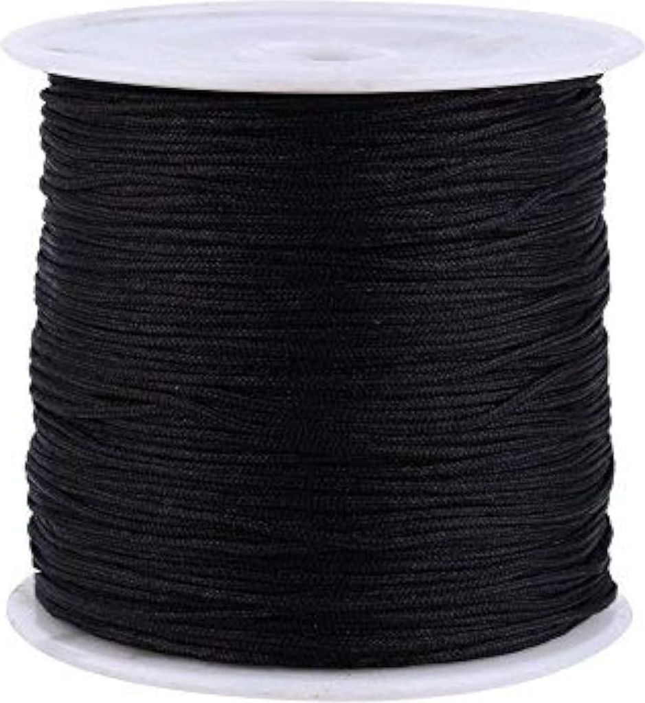 100m x 0.8mm Nylon Satin Schnur Rattail Makramee Draht Schnur - für Perlen, Schmuckherstellung und Nähen