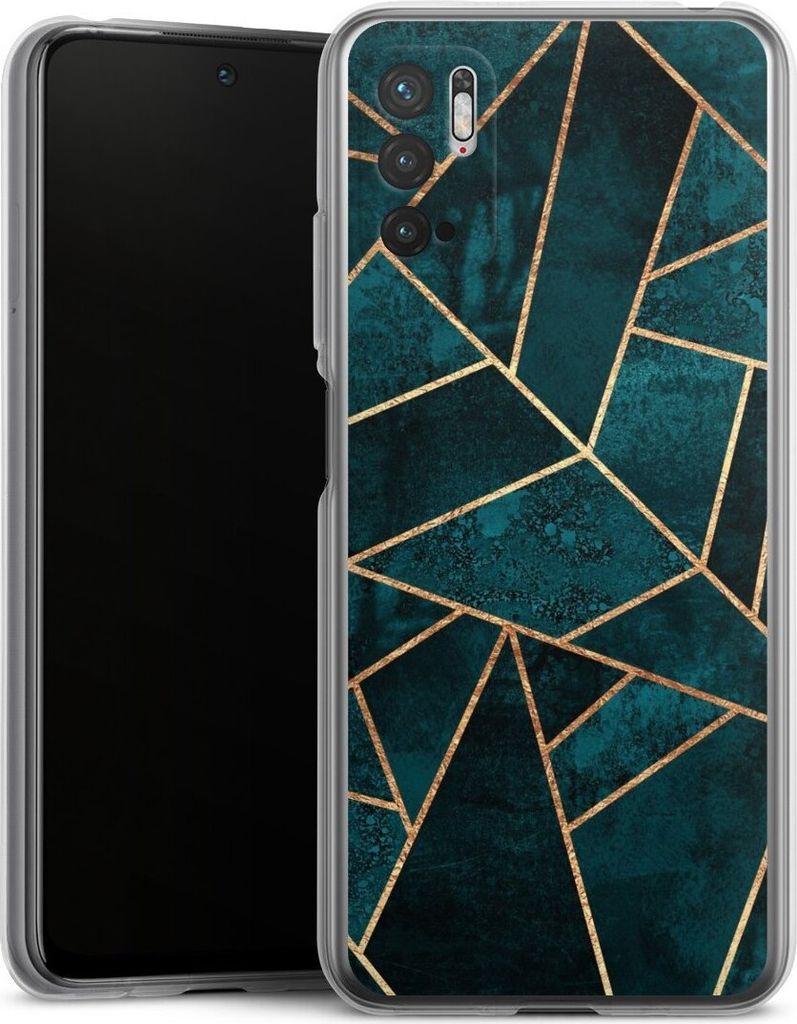 DeinDesign Handyhülle für Xiaomi Redmi Note 10 5G Silikon Hülle Case Smartphone Schutzhülle Elisabeth Fredriksson Gold & Kupfer Stein