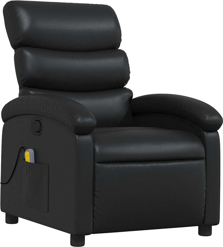vidaXL Massagesessel Schwarz Kunstleder