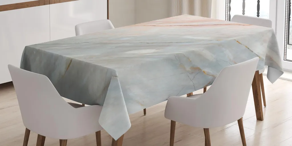 ABAKUHAUS Tovaglia Artistica Marmo Pesca 140x240 Pietra Onice