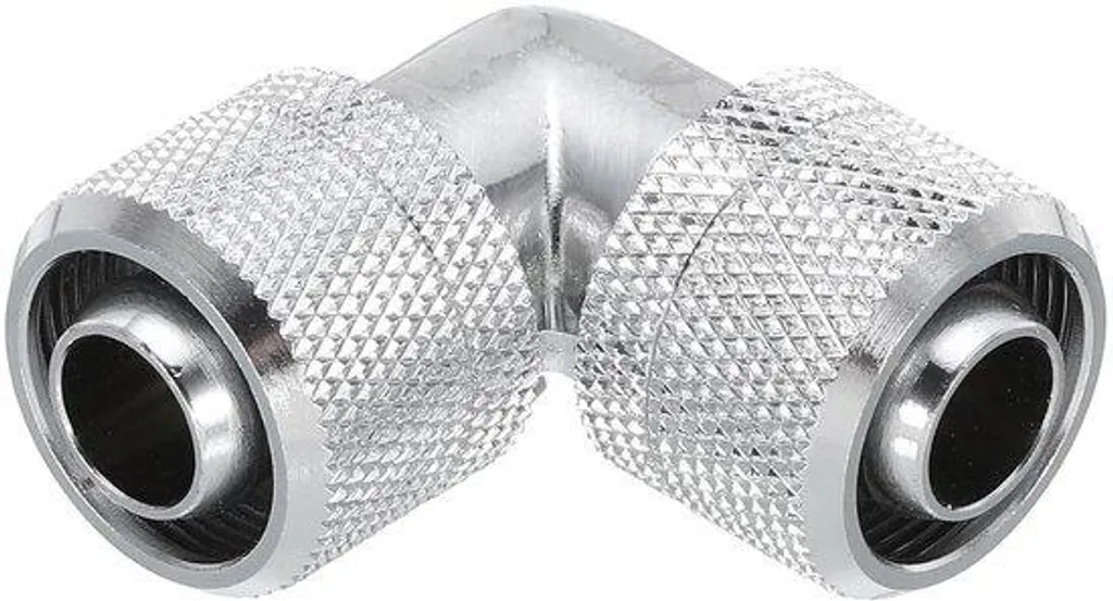 Tuyau 9,5 x 16 mm avec Raccords à Vis 90° Argent pour Watercooling PC