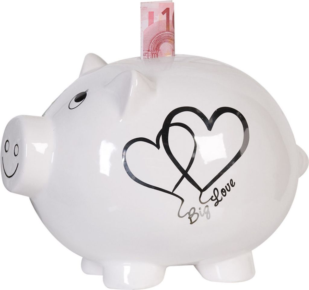 GILDE Sparschwein Big Love, abschließbar H. 20 cm,86968 Produktbild 
