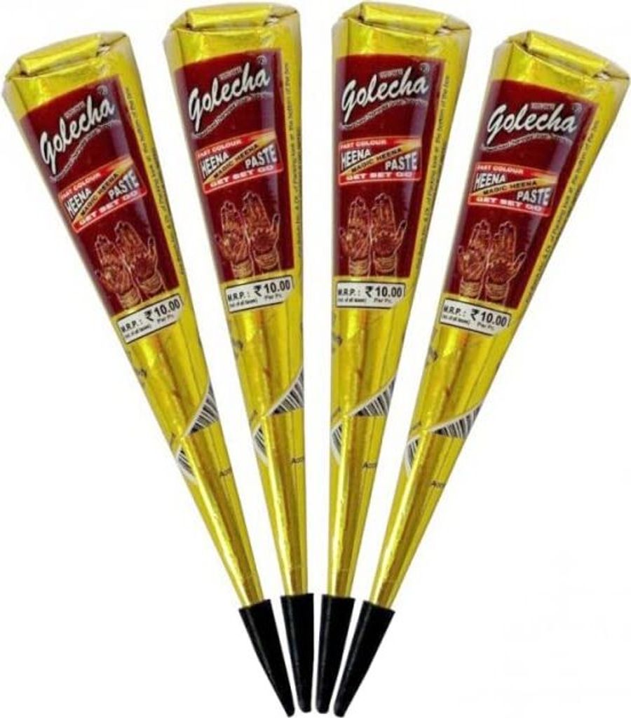 4x FADEDA Golecha 100% Natural Henna Paste Cones Kegel, No Produktbild 