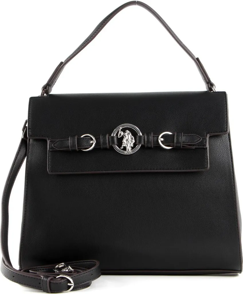 Petit sac à main Delaware noir U.S. POLO ASSN. finition cuir synthétique