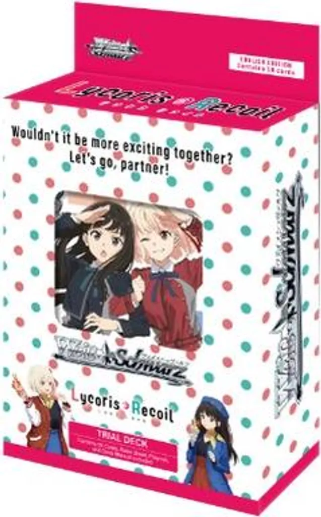 Weiss Schwarz Lycoris Recoil Trial Deck avec Cartes Brillantes Aléatoires