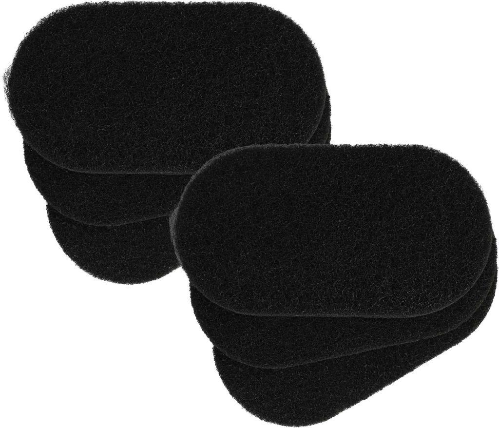 vhbw 6x Aktivkohle-Filter kompatibel mit Seb Simply Invents Fritteuse - 6,5 x 9,1 x 0,9 cm