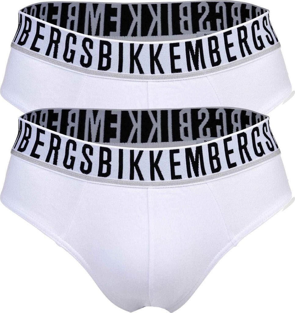 BIKKEMBERGS Herren-Slips 2er Pack sichtbare elastische Baumwoll-Unterwäsche Artikel BKK1USP01BI BIPACK BRIEFS, XXL - EU XXL - US XL - FR 6, Cotone...