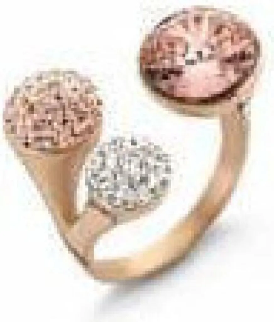 Anello Victoria: Storia d'Amore in Legno di Rosa e Pietre Colorate