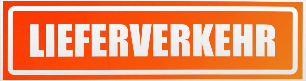 Kiwistar Lieferverkehr invertiert Magnetschild Schild magnetisch - 30cm Neonorange - Magnetfolie für Auto PKW Kfz