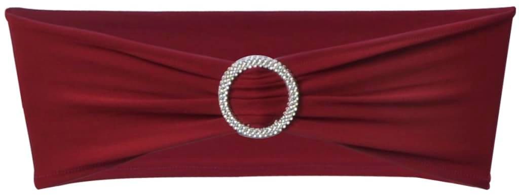 vidaXL 25x Stretch Ribbon + Diamond Buckle Bordeaux Obrázok produktu 