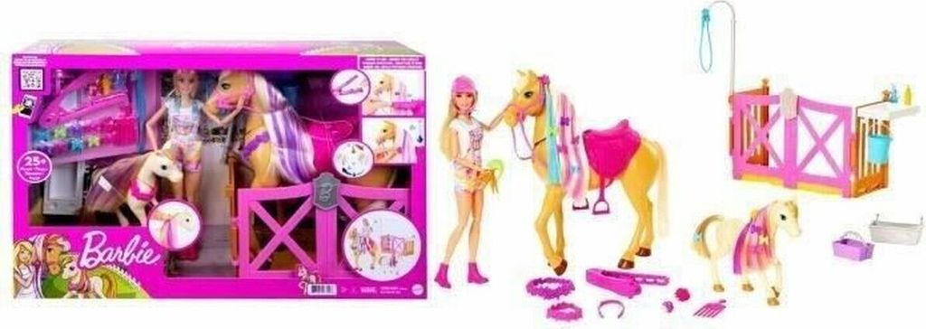 Barbie HGB58 - Fryzjerstwo i jazda konna, zestaw jeździecki Zdjęcie produktu