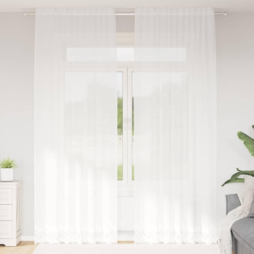 Praktischen Vorhänge mit Vorhängen Weiß 150x280cm Polyester - Gardinen & Vorhänge ,design Möbel 4010474 1parcel