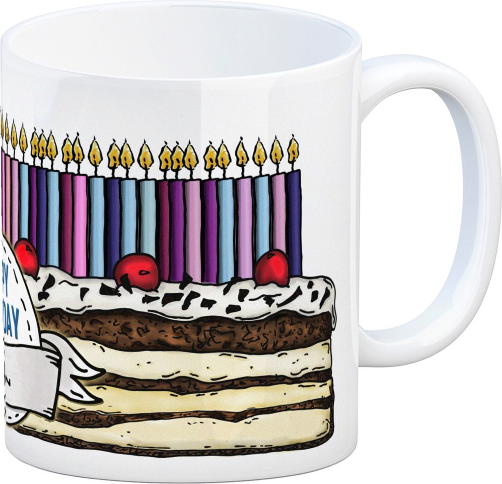 Geburtstagstorte Kaffeebecher zum 47. Geburtstag mit 47 Kerzen Tasse Becher mug