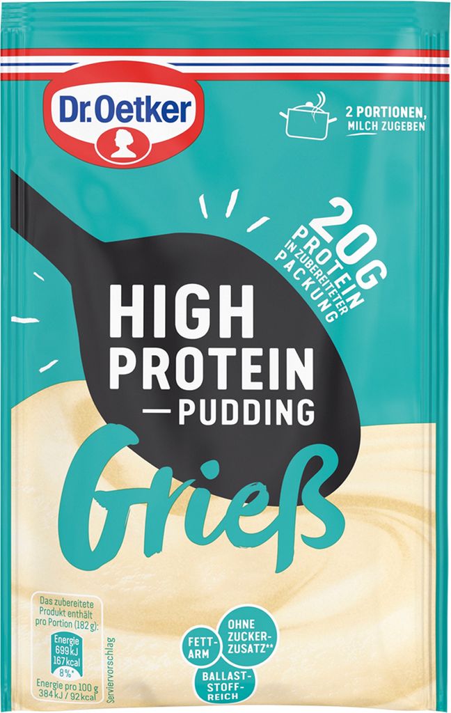 Oetker High Protein Pudding Grieß 0,065 Kg Desserts