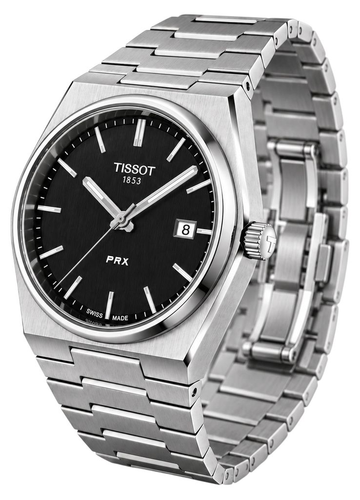 Tissot Herrenuhr PRX 40mm Schwarz Edelstahl Produktbild 