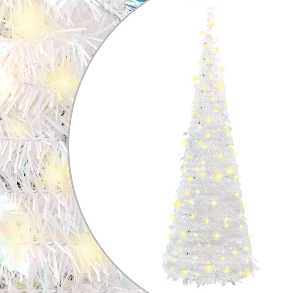 "2026 Promotion" Pop-Up-Weihnachtsbaum Künstlich 200 LEDs Weiß 210 cm - Weihnachtsgirlanden CC21687