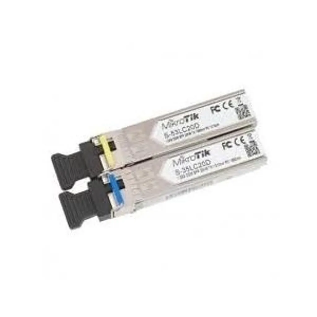 Coppia SFP MikroTik S-3553LC20D 1.25G SM 20km | Kit BiDi LC DDM
