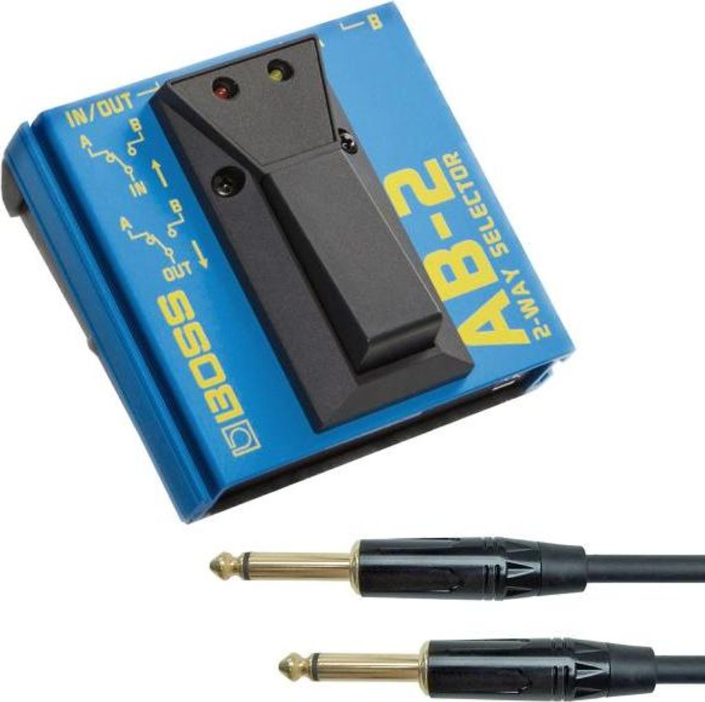 Boss AB-2 A/B-Schalter 2-Wege Fußschalter mit Kabel