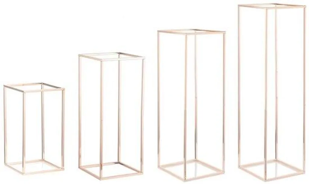 Tuteur plante intérieur doré 100cm, support décoratif lot de 4 pièces