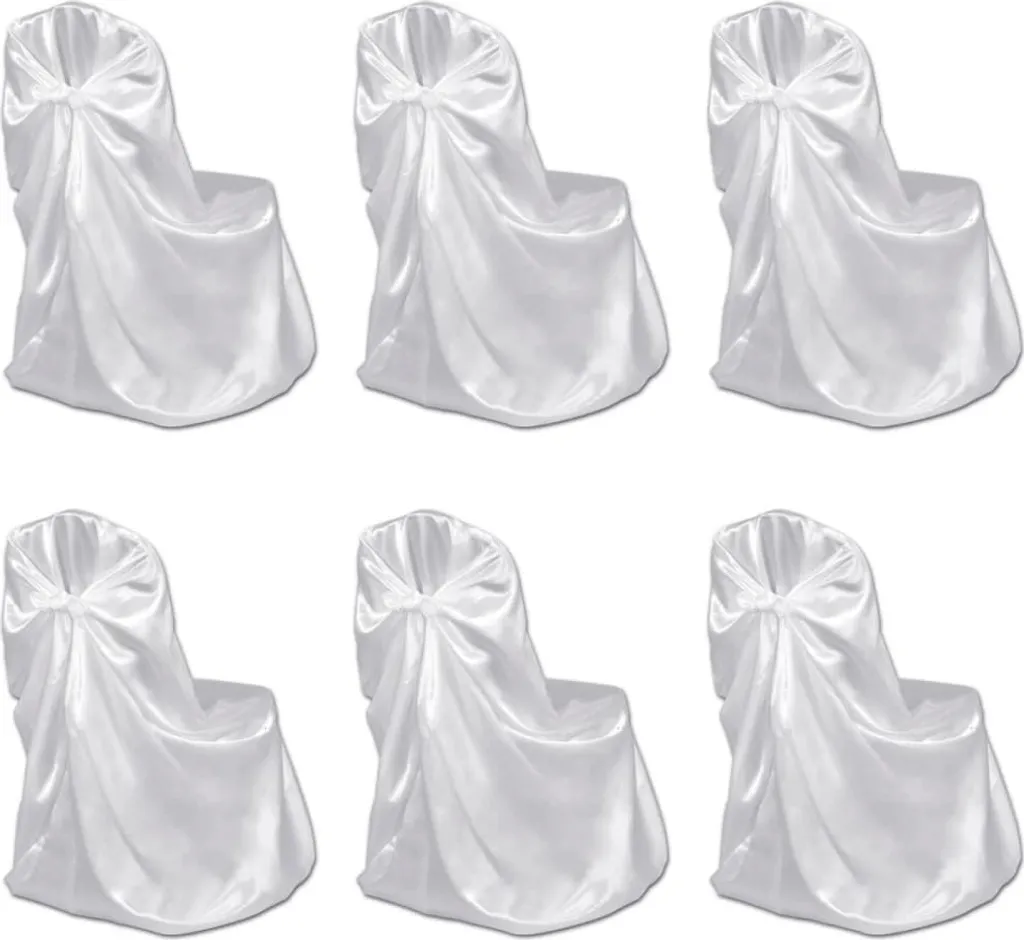 Set 6 Vestisedia Bianchi Professionali - Coprisedia Banchetto Hotel