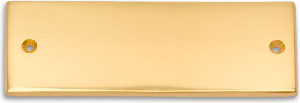 Metallschild »Messingschild, rechteckig - 125 x 45 x 3 mm - Form G«, Messing, rechteckig, Innen- und Außenbereich