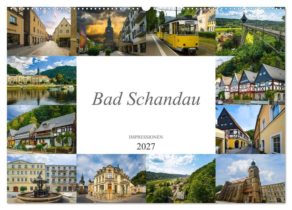 Bad Schandau Impressionen (Wandkalender 2027 DIN A2 quer), CALVENDO Monatskalender