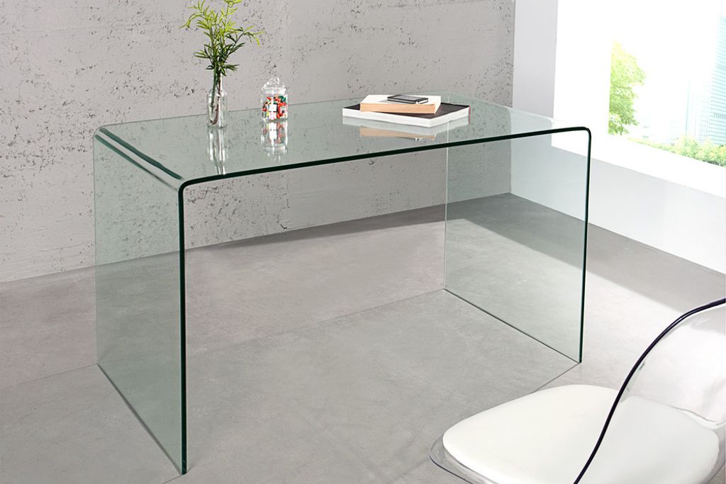riess-ambiente Glas Schreibtisch FANTOME 120cm transparent