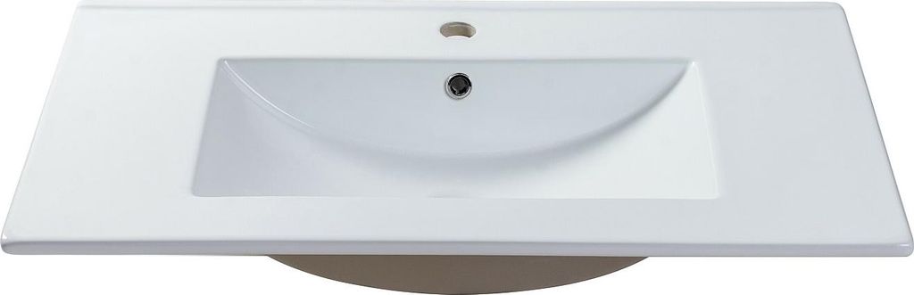 Einbauwaschbecken rechteckig - 101 x 46,5 cm - Keramik - Produktbild 