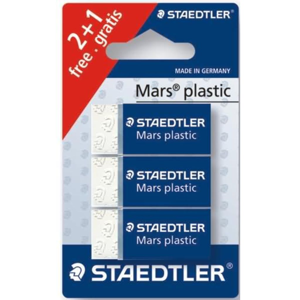 Staedtler Mars 526 53 Gomme plastique bleu, blanc 3 pcs Image du produit 