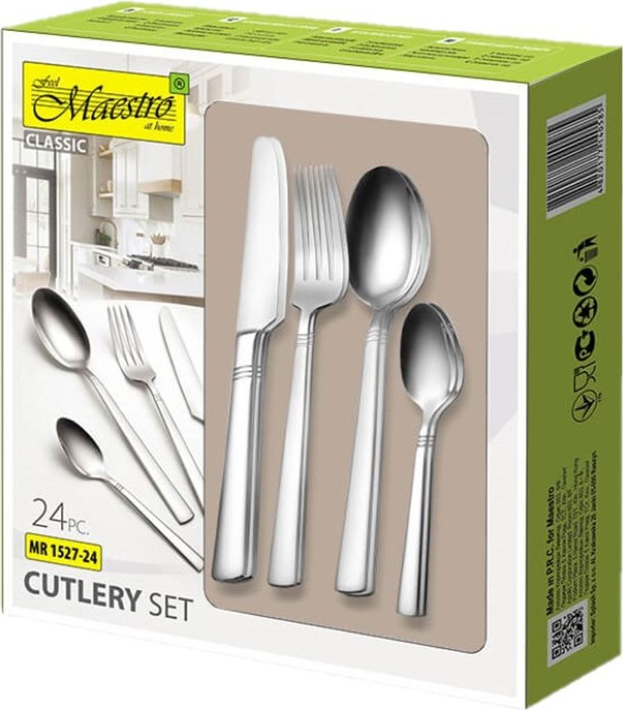 Besteckset 24 teilig für 6 Personen aus Edelstahl Produktbild 3