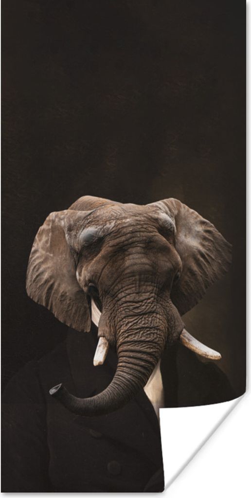 MuchoWow Poster Elefant - Tiere - Kunst 60x120 cm - Wandschmuck