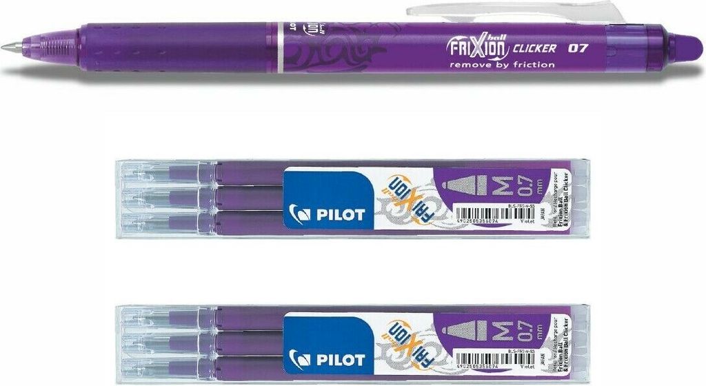 Frixion Clicker 0.7 violett + 6 Ersatzminen violett Produktbild 