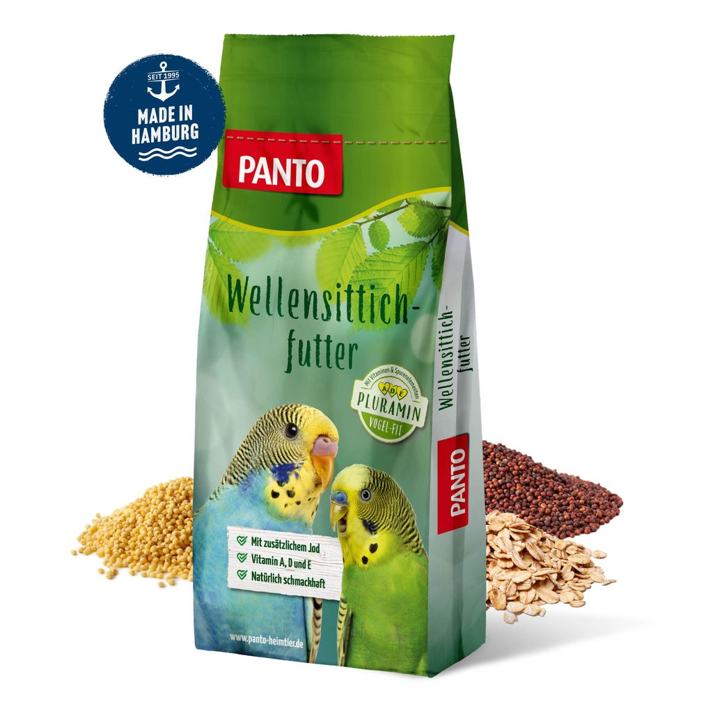 PANTO Wellensittichfutter 12,5kg - mit Hirse Saaten und Getreide