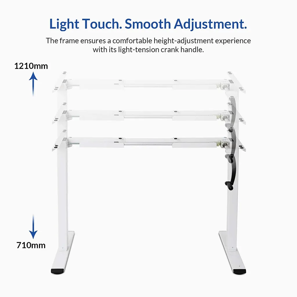 Dites adieu au mal de dos avec le piètement de bureau manuel Flexispot H1W