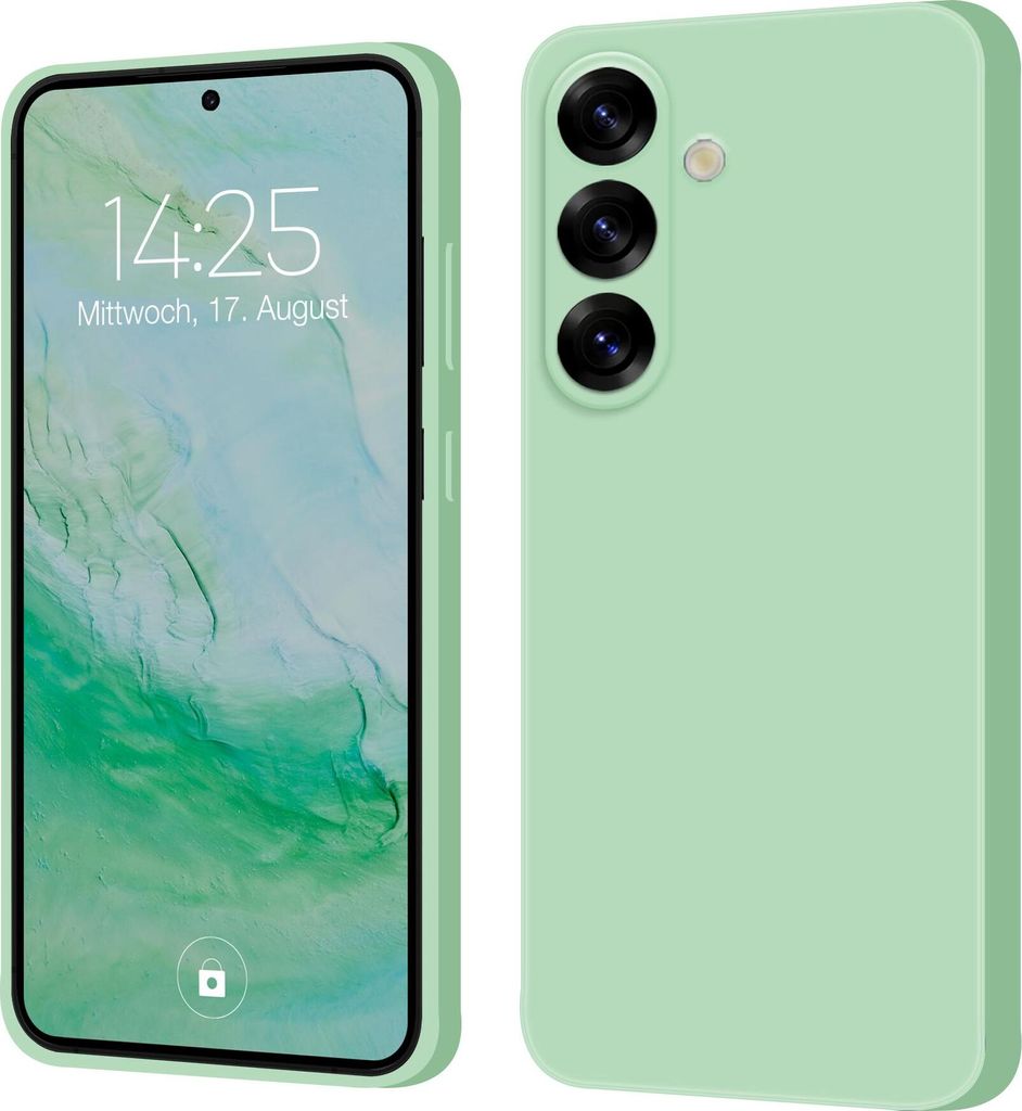 A product shot of a phone case, shown from two angles.