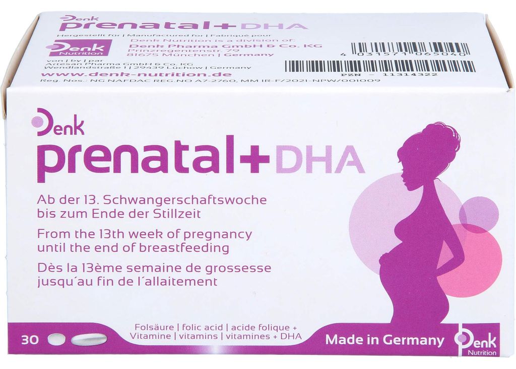 Denk Prenatal + DHA Compresse, 60 compresse Immagine del prodotto 